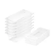 100mm Clear Gastronorm Bain Marie 1/3 Food Tray Storage Set of 6 with Lid