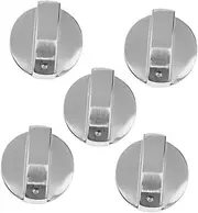 ibasenice 5Pcs Alloy Gas Stove Knob Replacement Cooktop Range Control Dial Knobs for Stable Performance Smooth Surface Design Stylish Practical Knobs for Kitchen Cooking