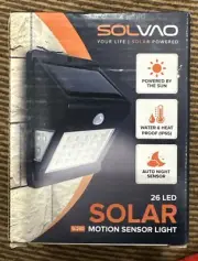 SOLVAO Solar Motion Sensor Light - Outdoor Security Light with Movement Detector