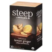 Bigelow Steep Tea, Lemon Ginger, 1.6 Oz Tea Bag, 20/box RCB17704 BIGELOW TEA CO.