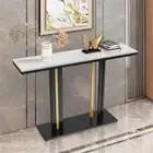 High Grade Decorative Console Table Large Couch Side Table with Real Marble Top