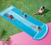 Sun Squad 3 Lane 18 Ft Slip N Slide Water Slide with Built-In Sprinklers NEW
