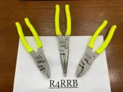 Snap-on Tools USA NEW STYLE HIVIZ 3 Piece Soft Grip Pliers Lot Set PL347ACFHV