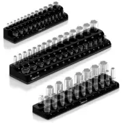 Olsa Tools Magnetic Socket Organizer | 3 Piece Socket Holder Kit | 1/2-Inch, ...