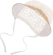 [MUCKLILY] Hat Sun Hat Cap Handmade Beanie Bonnet for Girl Bonnet Beach Cap for Acrylic