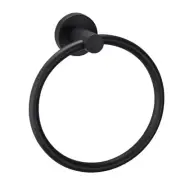 Towel Ring Circular Towel Rack Bathroom Home Stainless Steel Wall Mount Black