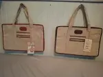 Rare Bantam"Little Show Offs" Jute 1970's Luggage Carry On Lap Top New Vtg