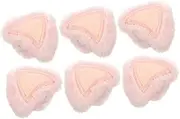 6pcs Plush Cat Ear Headwear Easter Bunny Hair Clips Easter Bunny Ear Clips Rabbit Hair Clips Decor Shower Favor Fabric Bunny Ears Plush Cat Ears Hairband Bunny Ear Pink Cotton