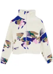 Isabel Marant étoile Mackensy Printed Fleece Jacket - Ecru - 40 (UK12 / M) 40 (UK12 / M)