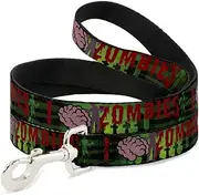 Buckle-Down Pet Leash - I "Brain" ZOMBIES - 4 Feet Long - 1.5" Wide