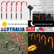 4~12pcs Christmas Candy Cane LED Lights Pathway Outdoor Garden Yard Xmas Decor