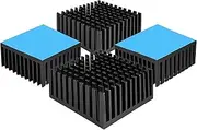 Awxlumv 40mm Heatsink Kit 40x40x20mm with Thermal Conductive Adhesive Tape, Aluminum Heat Sink Cooler for Cooling 3D Printer Stepper Motor Driver NEMA 17 TEC1-12706 Peltier Plate Module GPU Router
