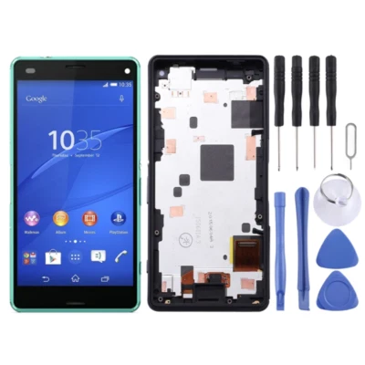 For Sony Xperia Z3 Compact Mini LCD Display Touch Screen Digitizer Frame (Green)