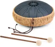 Meinl Sonic Energy Medium Octave Steel Tongue Drum, C Minor - 10 inch, Navy Blue