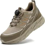 [ZHENSI] Safety Trainers for Men Women Platform Steel Toe Cap Work Shoes Lightweight Non Slip Resistant Industrial Sneakers