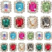 CIMAXIC 20pcs Sew Rhinestones for DIY Crafting Decorative Materials for Clothing Accessories Phone Cases Non Deformable Durable Rhinestone DIY Supplies