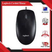 Logitech Corded Mouse M90 Black Wired USB Optical Tracking | NEW FREE SHIPPING
