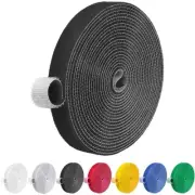 32FT Reusable Fastening Tape Cable Ties Double-Sided Hook-and-Loop Cable Mana...