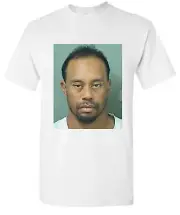 Tiger Woods DUI Mug Shot Tshirt