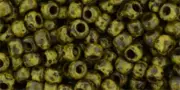 6/0, Toho Seed Beads, #Y319, Hybrid Opaque DANDELION Picasso, 10 g, TR-06-Y319