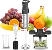 4 in 1 Stick Blenders Handheld for The Kitchen, Variable Speed Electric Stick Blender with 2 Blades, Portable Fruit juicer for Soups, Baby Food, Sauce, Professional Stick Blender Set