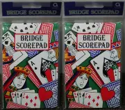 2-SET CONTRACT BRIDGE SCOREPADS Card Party Supplies Games Amscan Scoring NEW