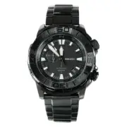 SEIKO SUPERIOR SSA051K1 Automatic Watch 100m Black 4R37 Steel Compass Lume NOS