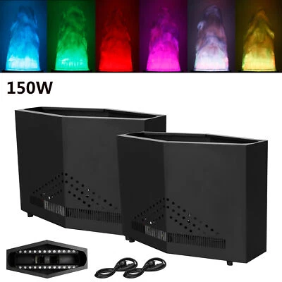 2PCS 160W DJ Fake Fire Light DMX RGB LED Stage 3D Fake Flame Effect Light
