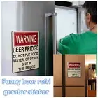 WARNING BEER FRIDGE STICKER. NOVELTY, GIFT, BEER, HOME BAR FRIDGE STICKER-