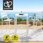 Gardeon Outdoor Bar Set Stools 3-Piece Dining Chairs Table Patio Aluminium Patio