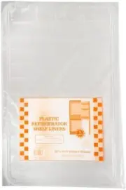 [2 Pack] Clear Plastic Refrigerator Shelf Liners – Flexible, Easy-to-Cut