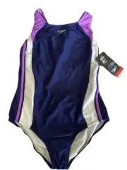 Speedo Sweet Taro One-Piece Swimsuit UPF 50 Girls Size 16–NWT