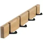 1 Set of Wall Mounted Coat Rack Heavy Duty 4-Hook Coat Rack Hat Holder Key