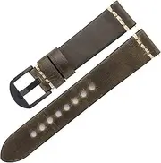 [ALMVIS] Men Luxurious Watchbands 20mm 22mm Oil Wax Leather Watch Bracelet Straps Fit for Panerai Watch Accessories(Green,22mm)