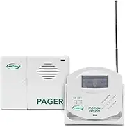 Smart Caregiver Wireless Motion Sensor Alarm System with Pager for Fall and Wandering Prevention | Mountable Motion Detector Alarm Alerts Medical Caregiver with Up to 300' Range | Bed or Door Movement