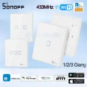 SONOFF T2EU-RF Smart Wall Light Switch Wifi 433MHz RF Remote Wall Panel