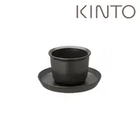 在飛比找momo購物網優惠-【Kinto】LT杯盤組160ml-黑