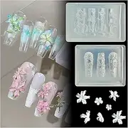 2PCS 3D Flowers Nail Mold Silicone Nail Tools Flower Nail Charms Resin Molds Nail Art for Accessories Nail Supplies