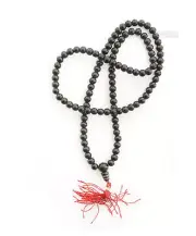 Mala Tibetan Rosary Necklace Beads Black Onyx 4850