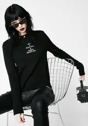 [Disturbia] Snowflake Eyelet Jumper