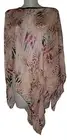 NWT Lara Guidotti Sz M Pink Leopard Silk Kimono Kaftan Poncho Bohemian Top