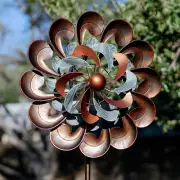 Wind Spinner Copper Sculptures Large Metal Outdoor Garden Lawn Yard Decoration