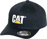 Caterpillar CAT Unisex Trademark Flexfit Cap, Black, Small to Medium