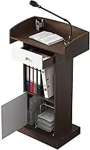 Lectern Podium Stand, Lectern Podium Stand,Lectern Podium Stand,Standing Podium Stand Brown,2023 Hotel Hall Pulpit Podiums, Multipurpose Lecture Stand for Office/Wedding, C,