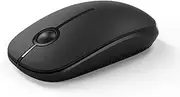 [seenda] Wireless Mouse, 2.4GHz Silent Mouse with USB Receiver, 18 month battery life, 1600 DPI Optical Tracking, Portable Computer Mice for Laptop PC Notebook- Black