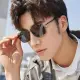 【ALEGANT】韓系穿搭鉑石灰槍灰方框寶麗來偏光墨鏡/UV400太陽眼鏡(黎刻的時空拓印)
