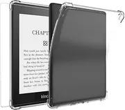 Aircawin for 6'' All-New Kindle Case Clear with Tempered Glass Screen Protector,Clear Case for Kindle Paperwhite(10th Generation, 2019 Release),Shockproof Soft TPU Back Cover for Kindle E-Reader-Clear