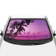 carXS Purple Beach Sunset Car Sun Shade Reflective Windshield Sunshade Cover (for: Ford)