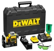 DeWalt DCE089D1G-XE 12V Li-ion Cordless 3 x 360° Green Beam Line Laser Level