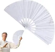 [Generic] Hand Fan Folding - Hand Fan Chinese | Folding Hand Fans | Vertical Stripes Handheld Fan | Portable Fabric Hand Fan | Handheld Folding Fan | Lightweight Fans For Dancing Cosplay Props Wedding
